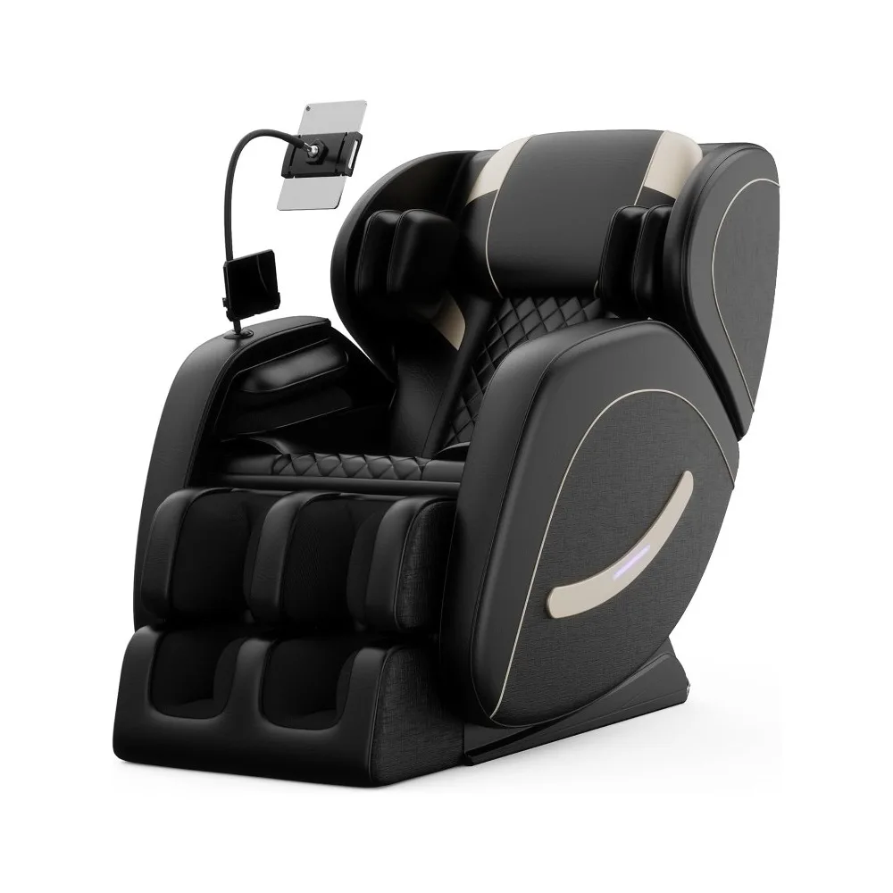 

Luxury Zero Gravity Full-Body Massage Chair with Heating, Bluetooth Audio, and Foot Rollers, Chaise Lounge