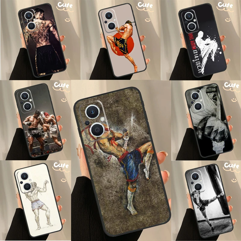 Чехол для телефона Muay Thai Kickboxing Fight для OPPO Reno 13 13F 12 11 F 8T 7 8 10 Pro OPPO Find X8 Pro X6 X3 X5 Lite Cover