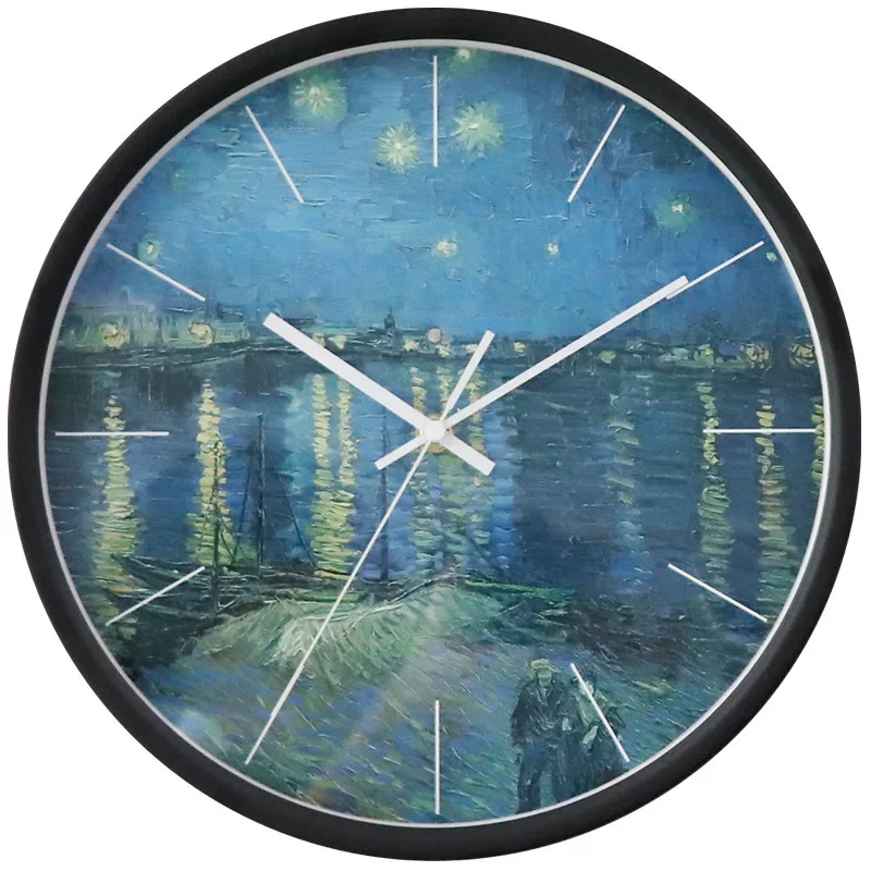 Voice-activated luminous wall clock, simple modern wall watch, bedroom study home clock, living room decoration creative clock