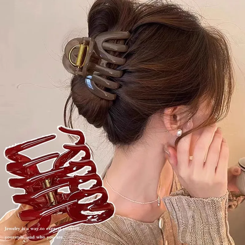 Nieuw ontwerp Hoogwaardige pompoen haarklauwclip voor vrouwen Zoet haarornament Terug Lang haar Hold Hoofdband Haarspeld Haaraccessoires