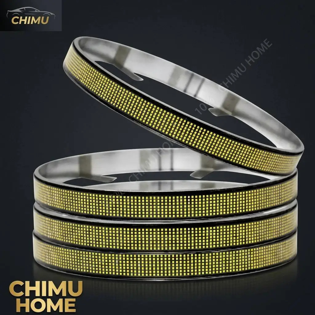 【CHIMU HOME】 7-Row Super Bright LED Wheel Lights Pure White Strobe Light for Trucks SUVs 15 17 18 20 Inch IP68 Waterproof