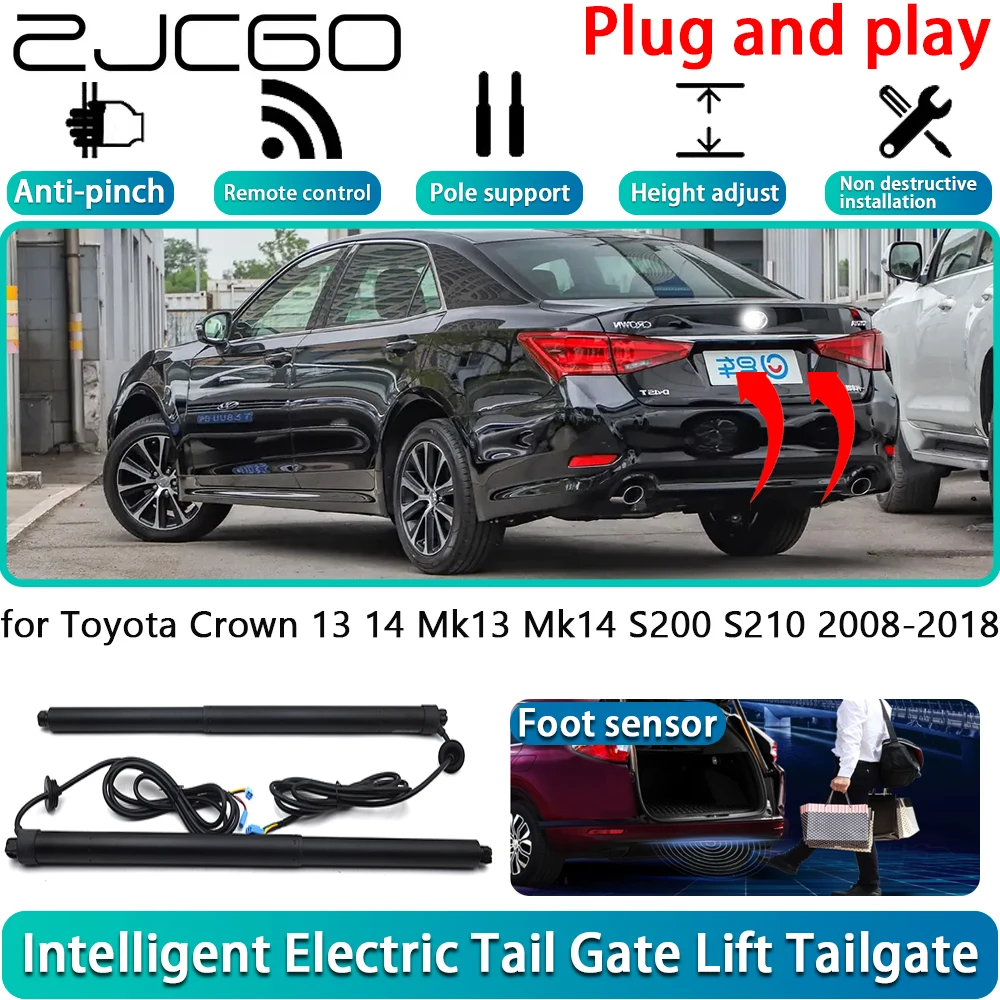 

ZJCGO for Toyota Crown 13 14 Mk13 Mk14 S200 S210 2008-2018 Electric Powered Tailgate Power Liftgate Automatic Tailgate System