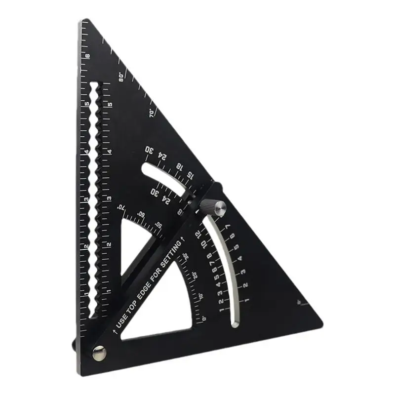 

Rafter Square Black Thicken Aluminum Framing Square Measuring Layout Tool Rafter Square Carpenter Metal Triangle Ruler