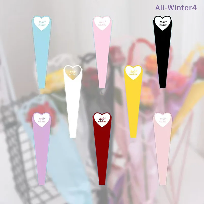 

{YY28} 50 шт. Прозрачные переливающиеся пакеты для одной розы, водонепроницаемый материал для упаковки цветов своими руками