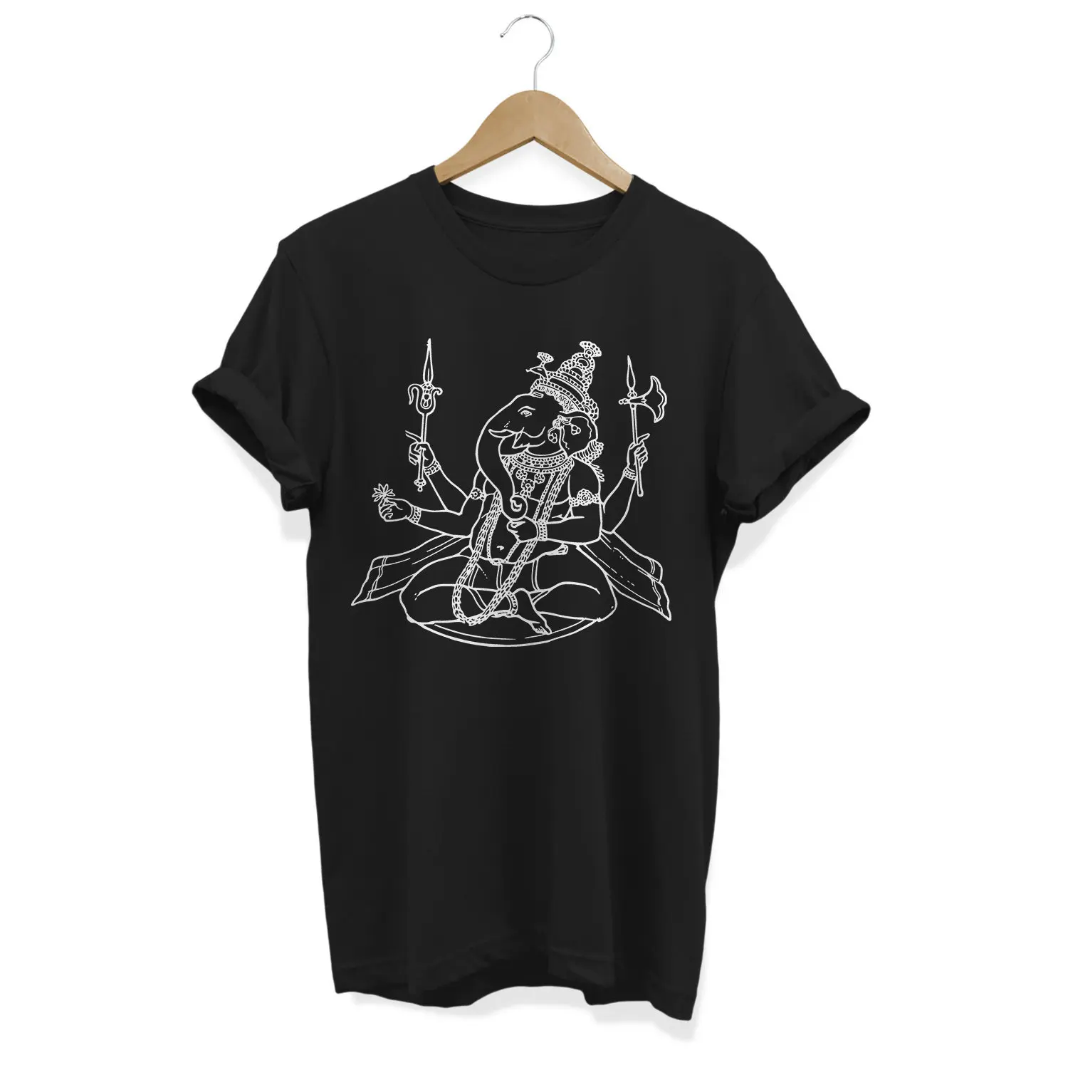 Ganesha God T Shirt Indian Elephant Top Ganapati Vinayaka Ganesh Meditation s Yoga Clothing Hinduism Clothes