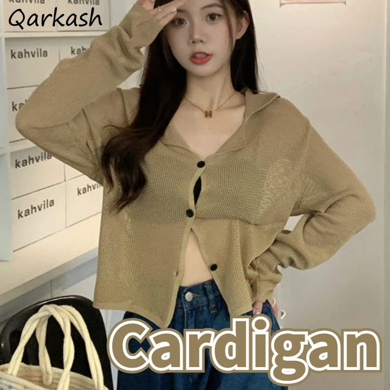 Sunscreen Hollow Out Cardigan Women Vintage Baggy Streetwear Summer Breathable Minority Lady Vacation Tender Classic Temper 2023