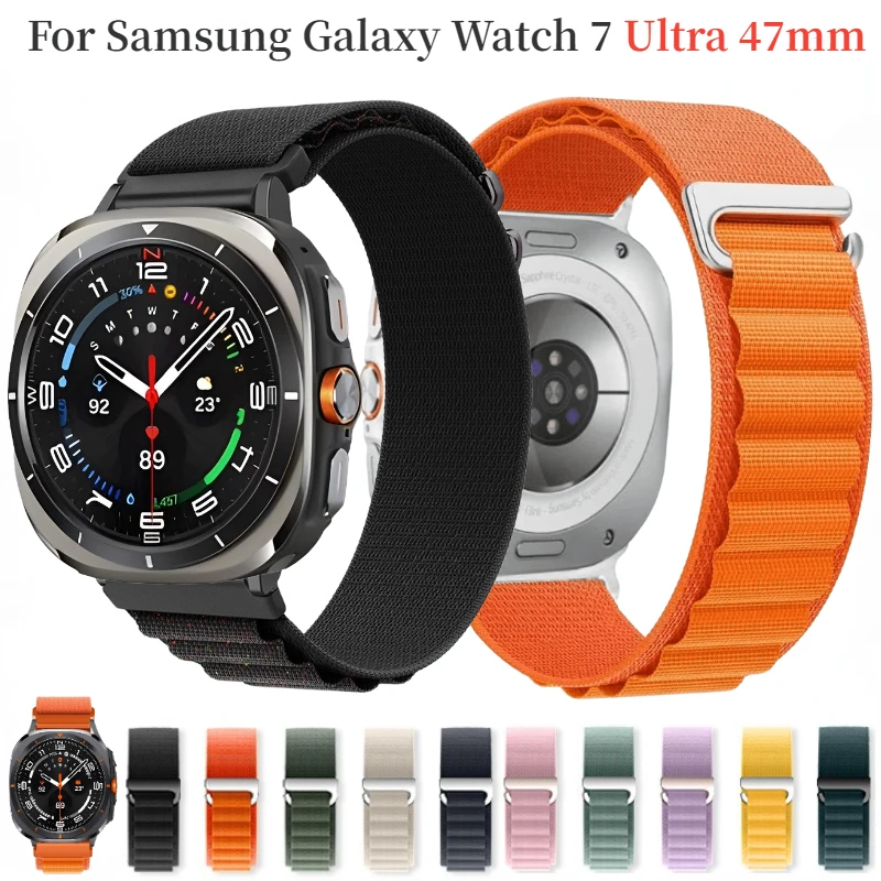 Alpine Nylon Loop Strap for Samsung Galaxy Watch Ultra (2025 ) 47mm Band Watch Breathable Wristband for Galaxy Watch Ultra 47mm