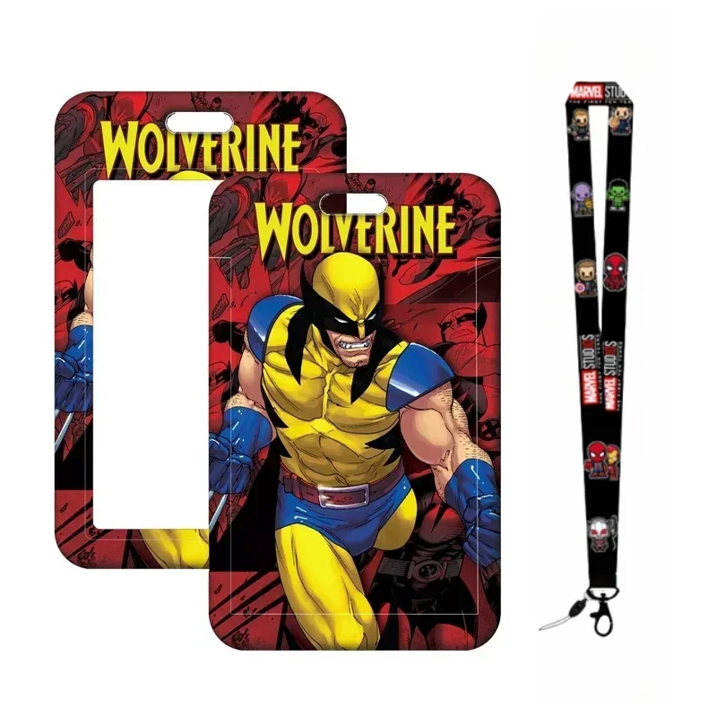 Deadpool & Wolverine Card Holder with Lanyard Keychain Bus Card Case Neck Strap Card Protectors Badge ID Credential Holder Gifts