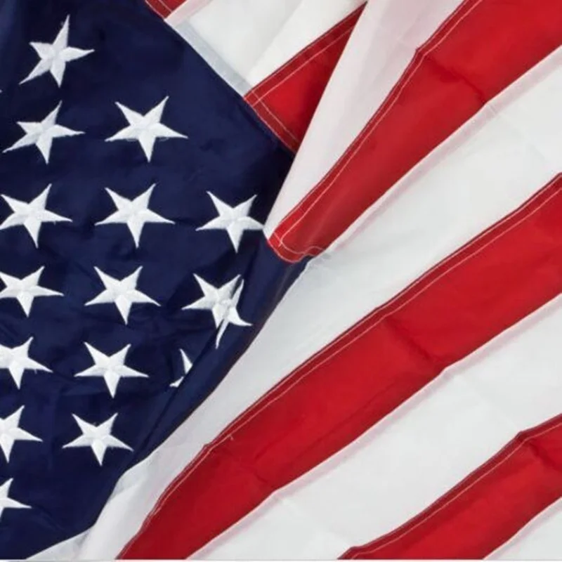 90x150cm Embroidered Star American Flag Independence Day Outdoor USA Flag Patriotic Home Garden Decor Yard House Flag