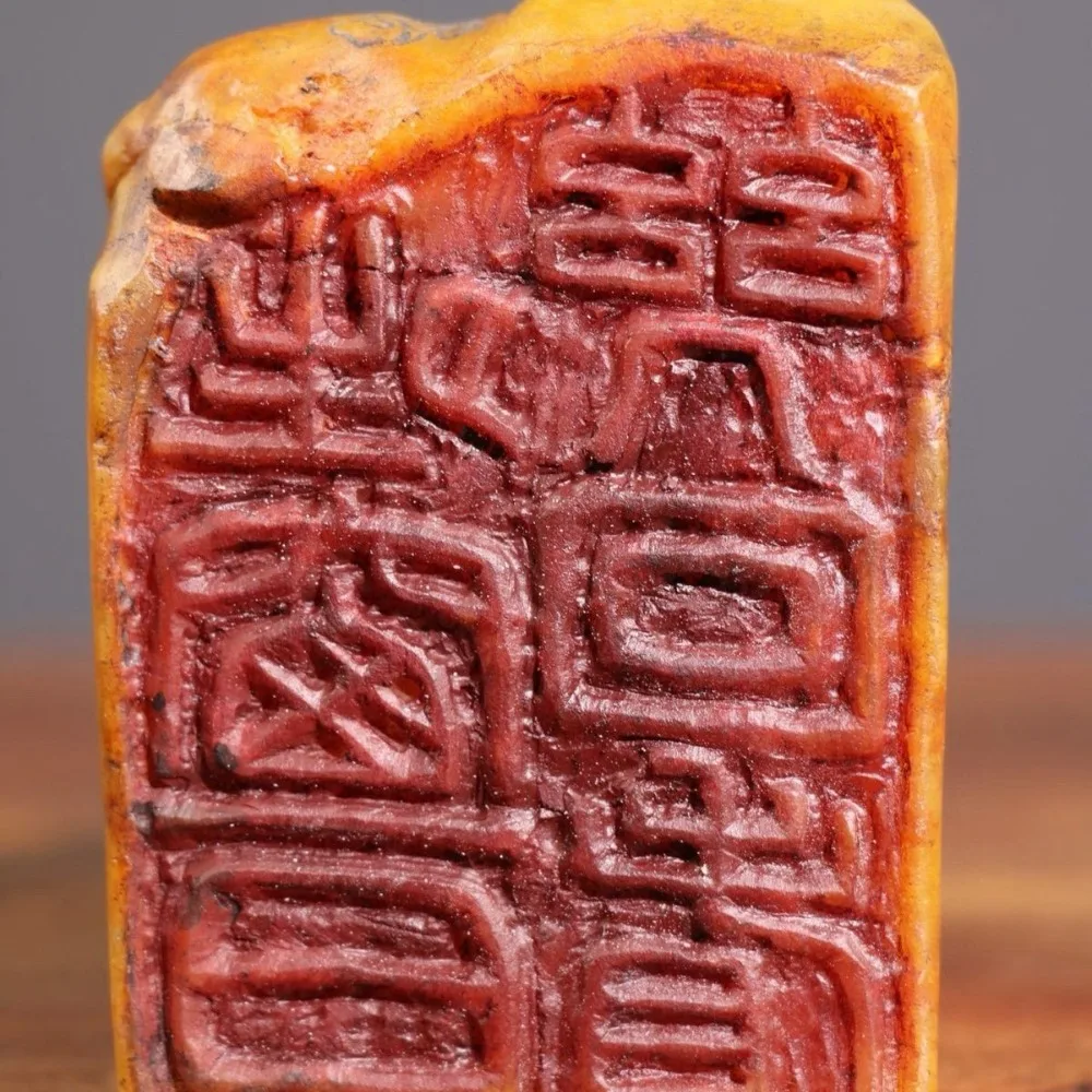 Old Tianhuang Stone [Boy Showing The Way] Ornamental Seal Carving—Hand-carved From Hard Tianhuang Stone
