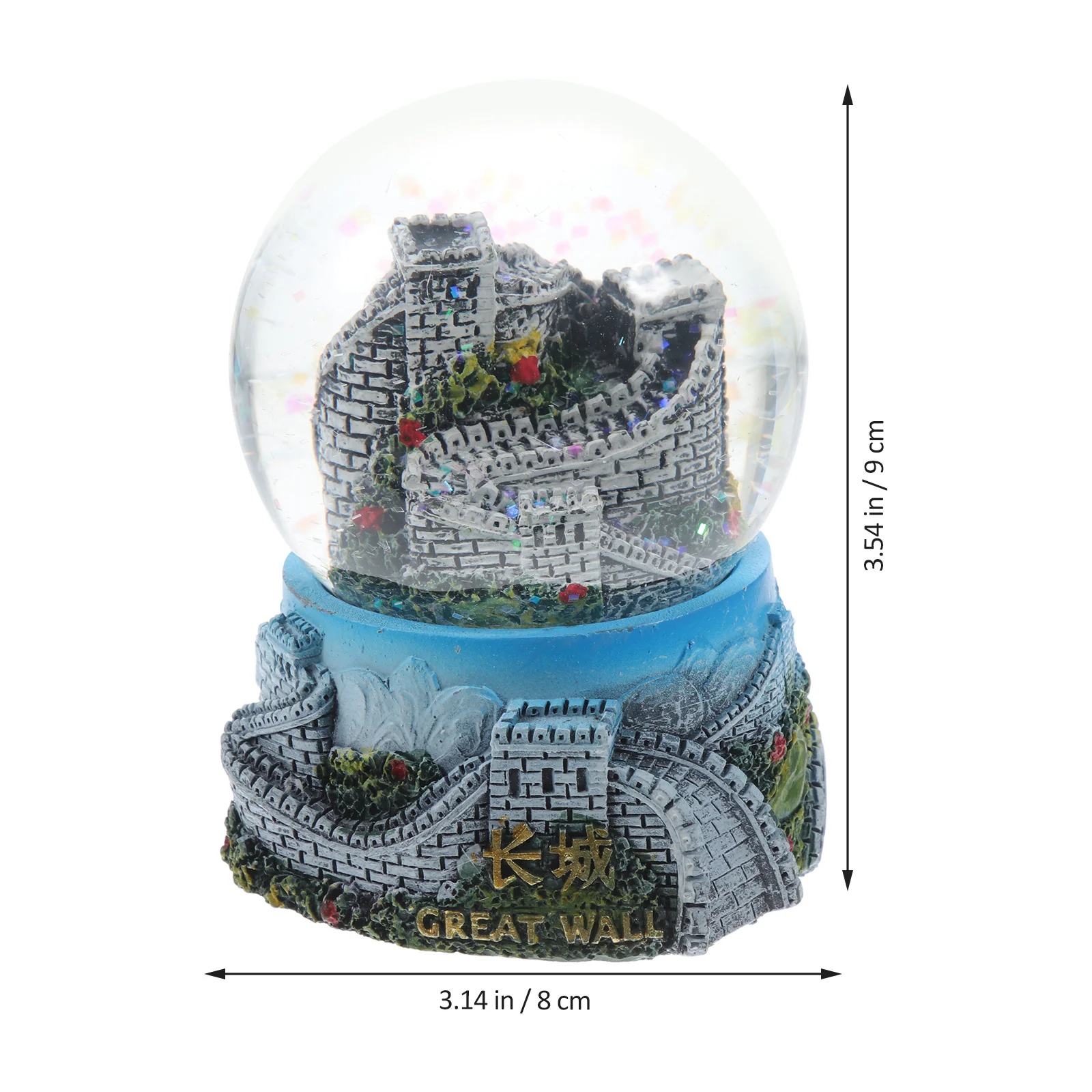 

Great Wall Crystal Ball Resin Artisan Craft Unique Shape Home Decor For Living Room Bedroom Office Study Bookshelf Window Sill