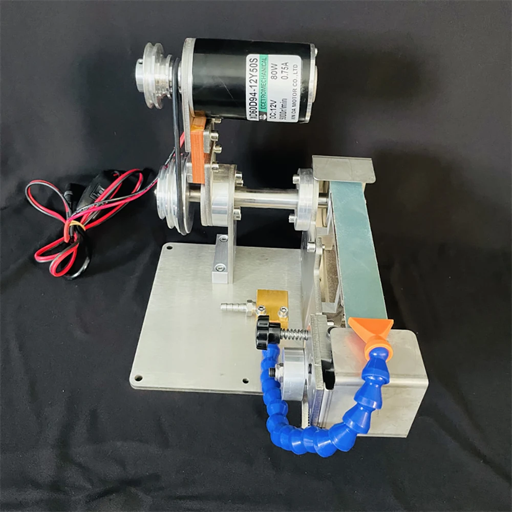 High quality Waterproof Belt Grinder Machine Stainless Steel Water-Cooled Knife Sharpener Belt Sander Polishing Grinding Machine