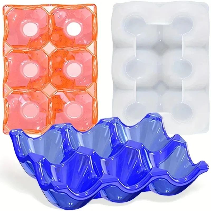 2026 Latest Models Multi-Use Silicone Molds Set for Egg Tray Storage Unique Candlesticks Jewelry Organizer Resin Crafts Cooling