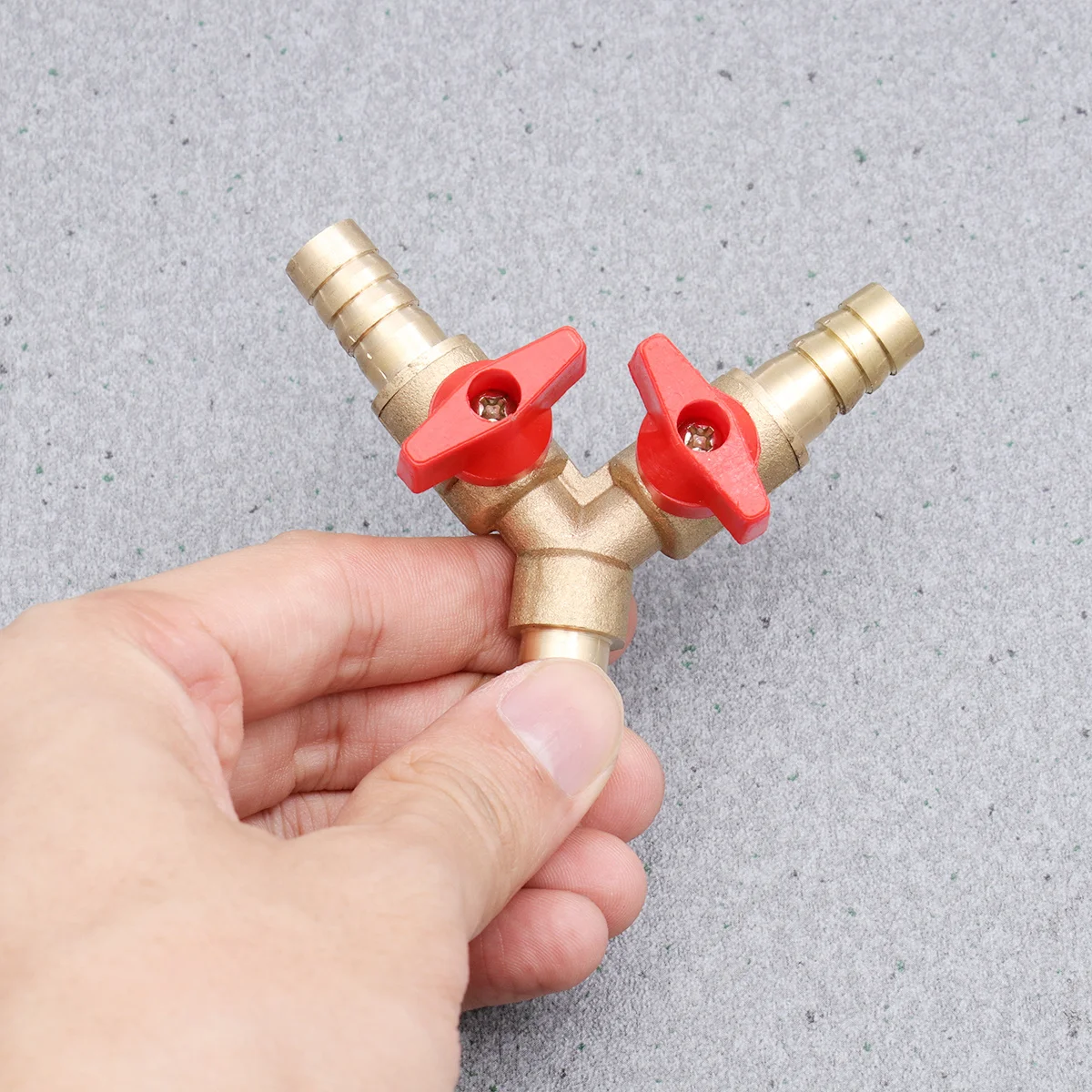 

Y Shape Three-Way Valve 8Mm Copper Gas Ball Valve For Fuel Hose Distribution Shut Off Y Shaped Way