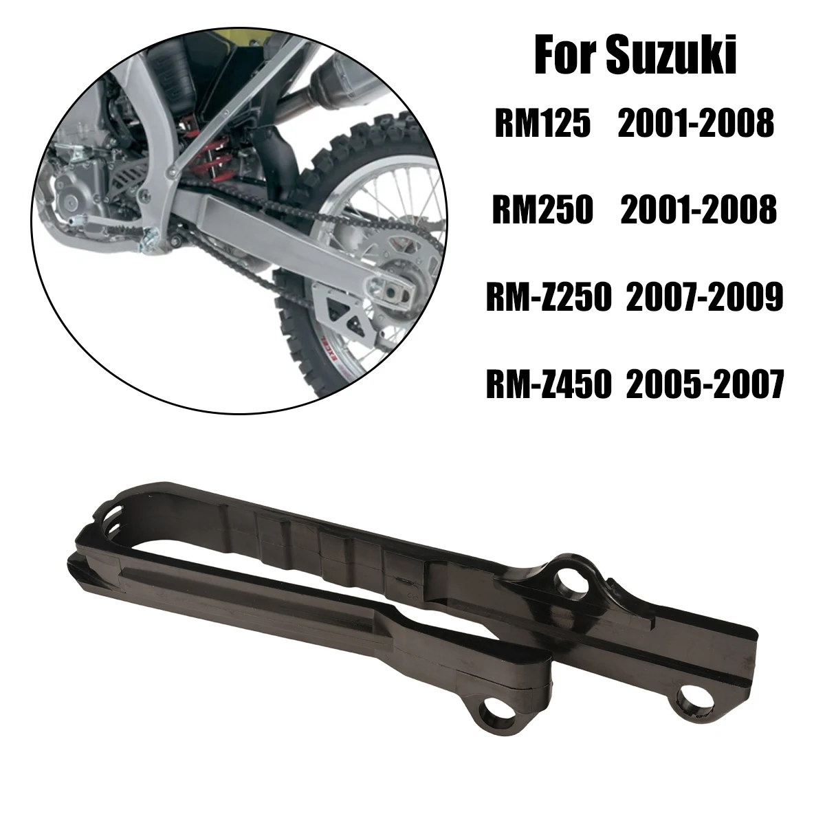 

Motorcycle Chain Slider Guide Protection Device For Suzuki RM125 RM250 RM-Z250 RM-Z450 2001 2005 2007 2008 2009 Motorcycle Parts