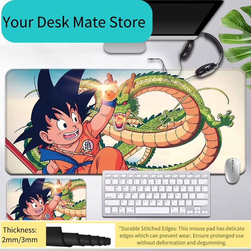 

Cartoon Print Dragon Ball Leather MousePad Office Desk Pad Super Saiyan Animation Peripheral Son Goku Super Gaming Keyboard Pad