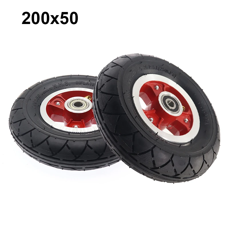 200x50 Solid Wheel Electric Scooter Filled Tire Wheel 200*50 Solid Tyre with Alloy Hub 8 Inch Trolley Caster Parts