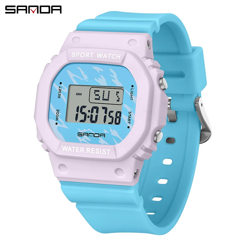 SANDA G style Electronic Watch Men Women Fashion Waterproof Sport LED Digital Ladies Wristwatch Boy Girl Children Gift Clock