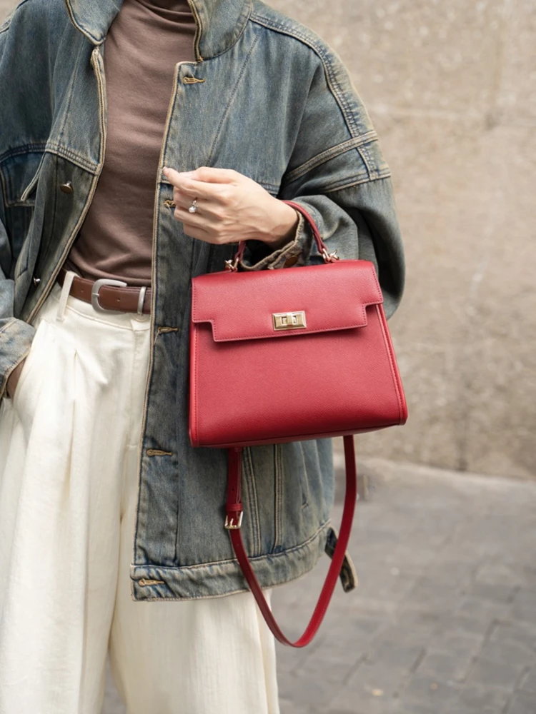 

Bell's New Classic Bag Top Layer Cowhide Leather Handbag Commuter oulder Bag Soft Briti Sle Women's Bag