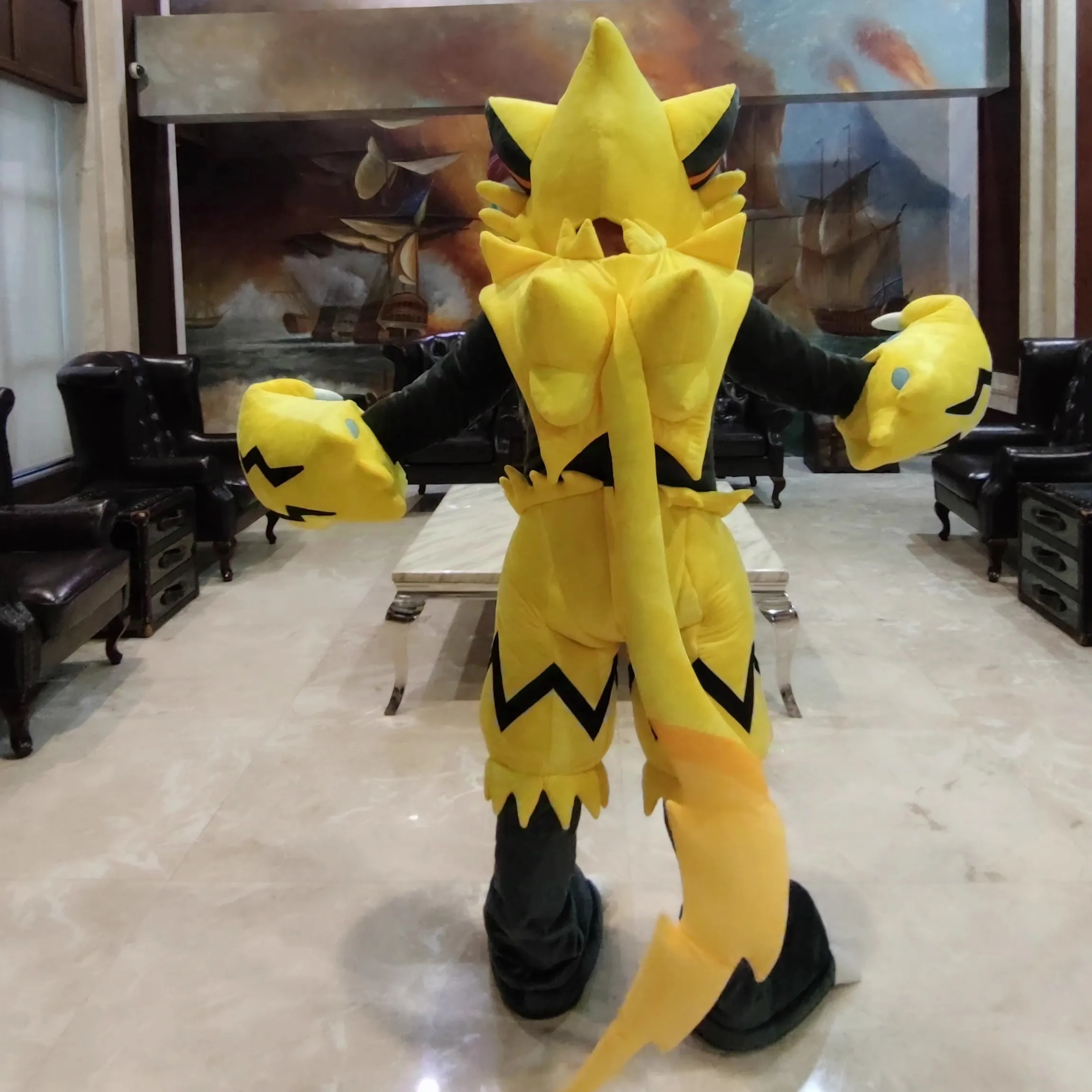 Japanese anime Pokemon Zeraora doll 180CM clothing set plush toy customization  Custom design plush toy mascot