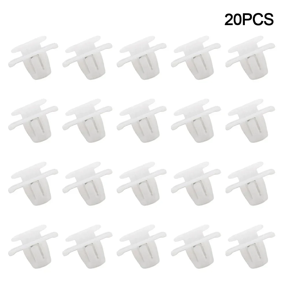 20Pcs Lower Outer Door Weatherstripping Retainer Clips For Honda 75315-S9A-004 White Nylon Lower Outer Door Weatherstrip Clip