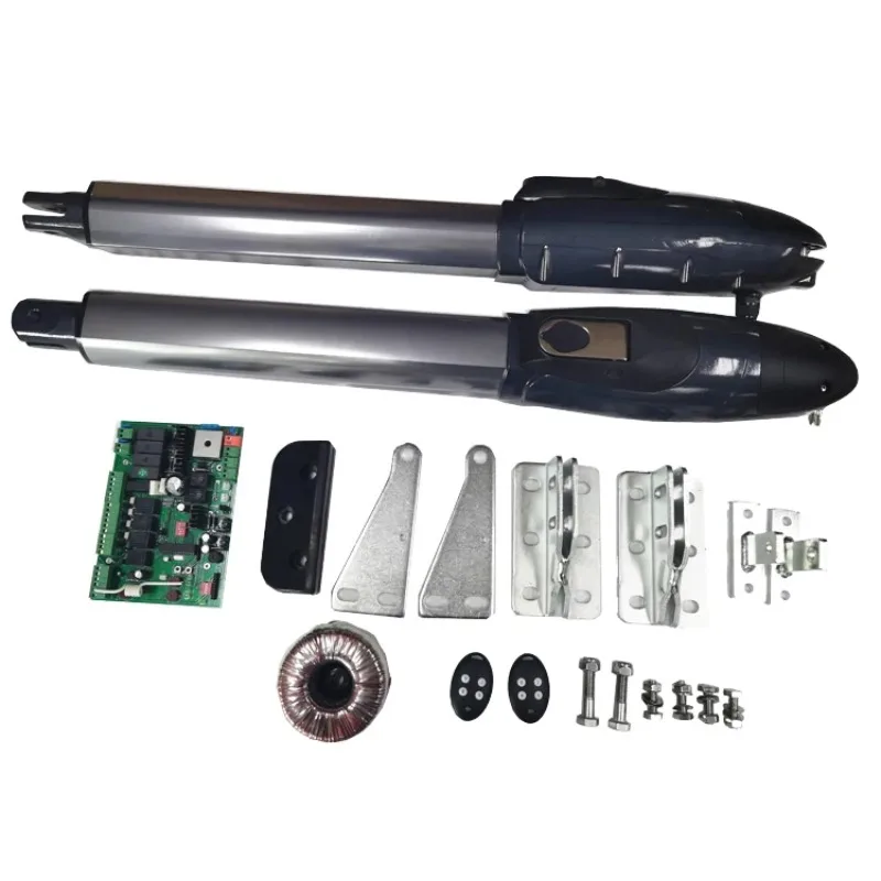 In Stock 500kg/leaf Double Arms DC24V Automatic Remote Swing Gate Opener Support Solar Power