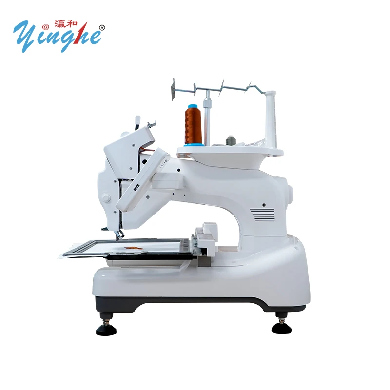 Advanced  4 Needles Mini Embroidery Machine Equipped With Multi Color Stitching For Clothing Hat And Fabric Custom Crafts