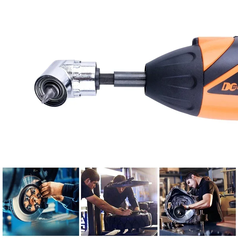 자석 비트 소켓 파워 드릴 105도 엘보 스크루드라이버 세트 홀더 조절 가능한 회전 노즐 스크루드라이버 수공구용