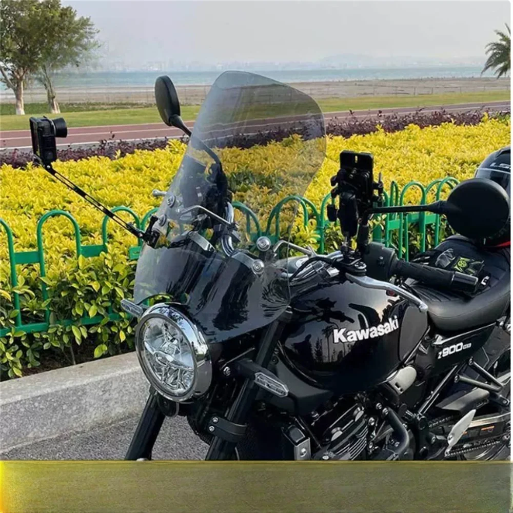 

For Kawasaki Z900RS Front Windshield Modification with High Front Windshield and Rain Shield Retro Motorcycle Modification Parts