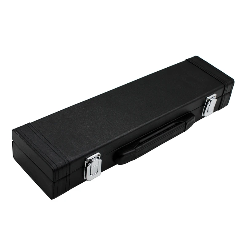 Portable Durable Flute Storage Box Leather Handbag Tube Musical Instrument Case Flute Leather Case 16 Holes Flute Case