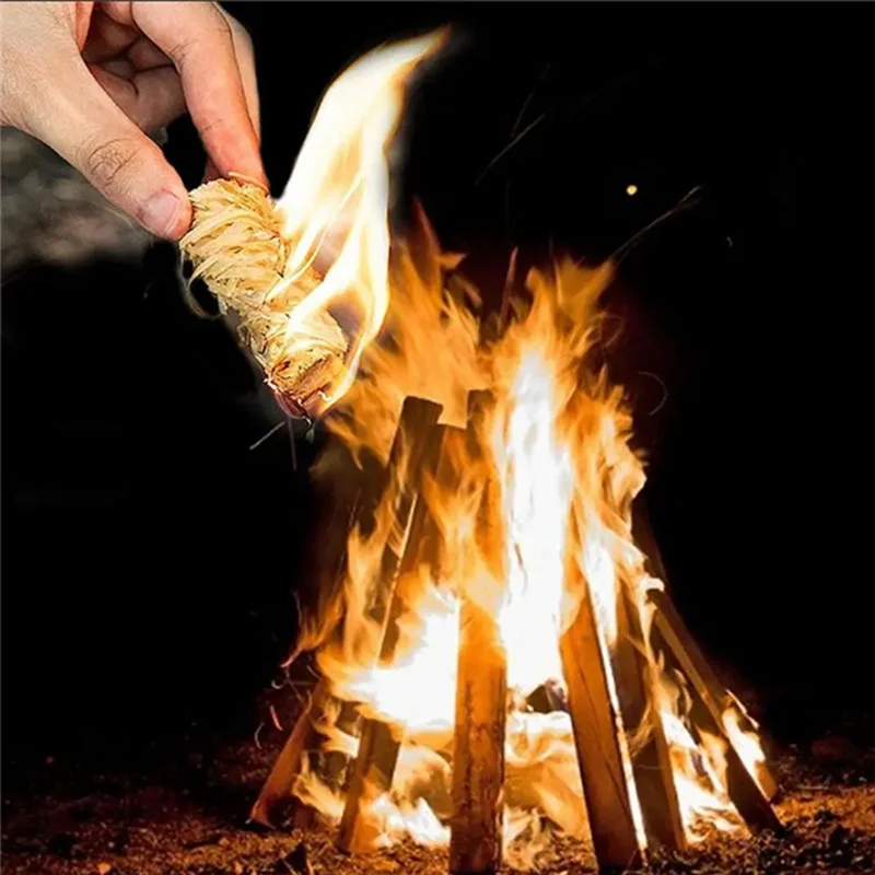 

AU-100Pcs Fire For Indoor And Outdoor Fireplaces Charcoal Fire For Wood Stoves Indoor Fireplace