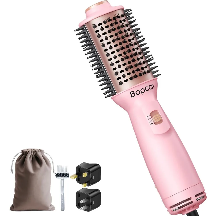 

Voltage Travel Blow Dryer Brush Mini Hair Dryer Brush with Auto 100240V EU/UK Plug Ready 4-in-1 Compact Hot Air Brush Ligh
