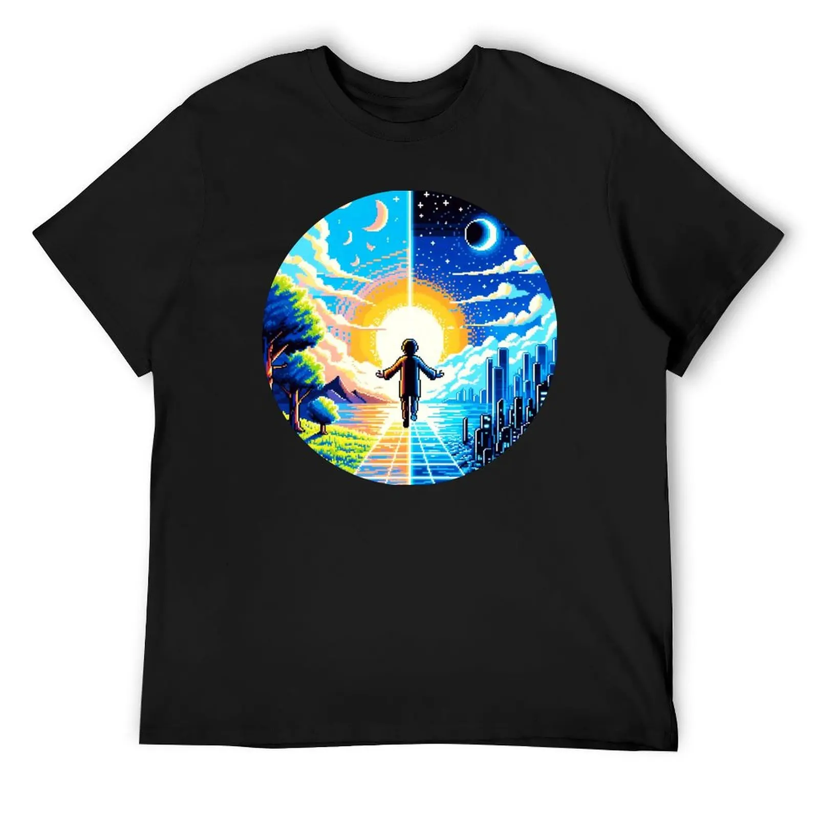 

Digital Nature Equilibrium T-Shirt sports fans blue archive heavyweights street wear men tshirt