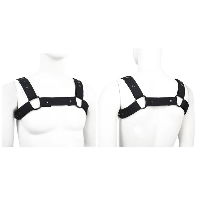 Harness Gay Elastic Band Fetish Men Harness Chest Harness Strap Body Cage Gay Harness Belt Erotic Clothing for BDSM Bondage Sex
