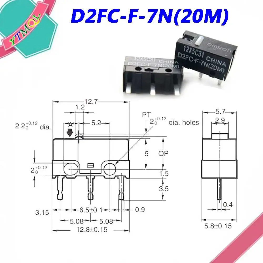 5Pcs maus micro schalter D2FC-F-7N 10m 20m VON D2FC-F-K(50M) d2F D2F-F D2F-01 D2F-01L D2F-01FL D2F-01F-T D2F-F-3-7 D2FC-FL-NH