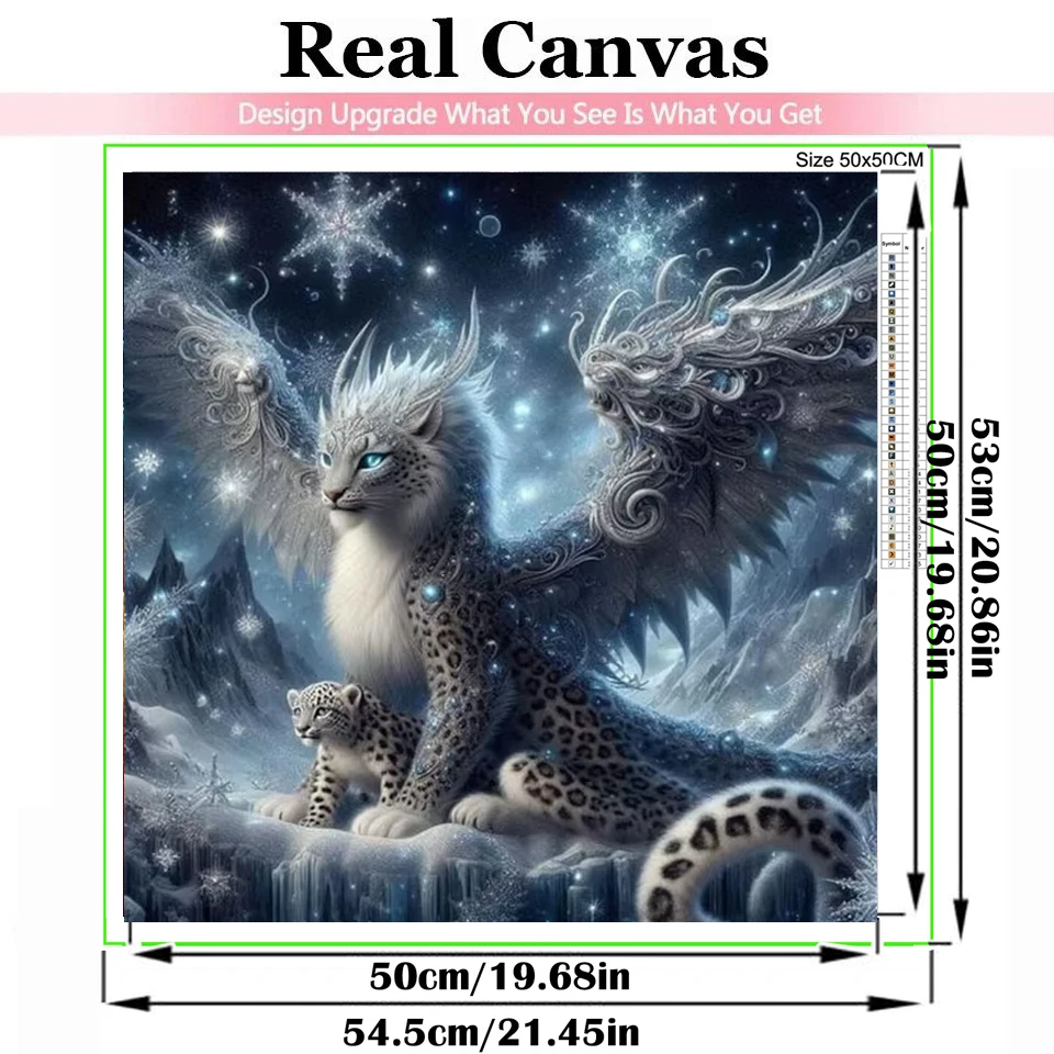 Leopard And Snow Princess Queen Diy Diamond Painting New 2025 Picture Of Rhinestone Full Diamonds Cross Stitch Animals Portrait