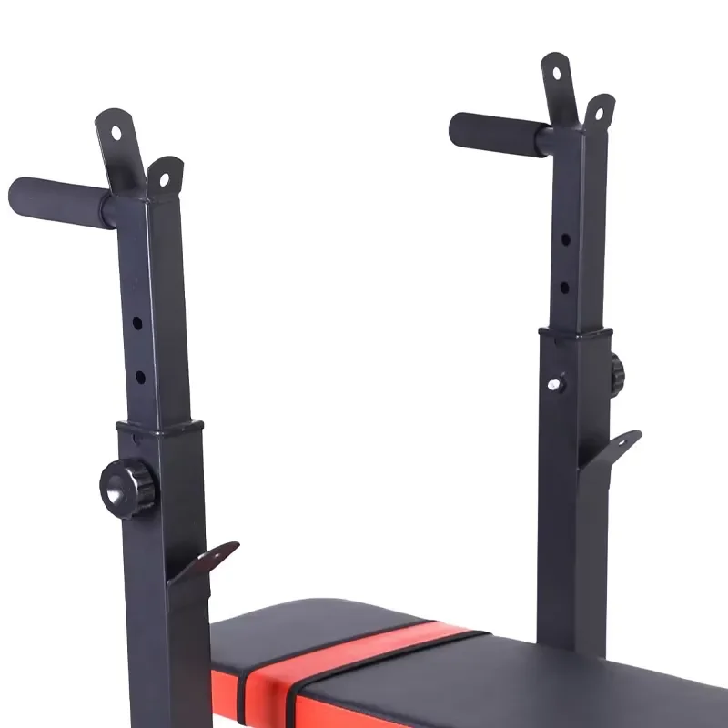 Adjustable Metal Folding Stool Steel Frame Weight Bench Indoor Home Gym Fitness Exercise Seat Portable Compact Design for