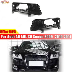 For Audi A6 A6L C6 Xenon 2009  2010 2011 Rear Hight Configuration Light Box Car Headlight Housing LED AFS Back Black