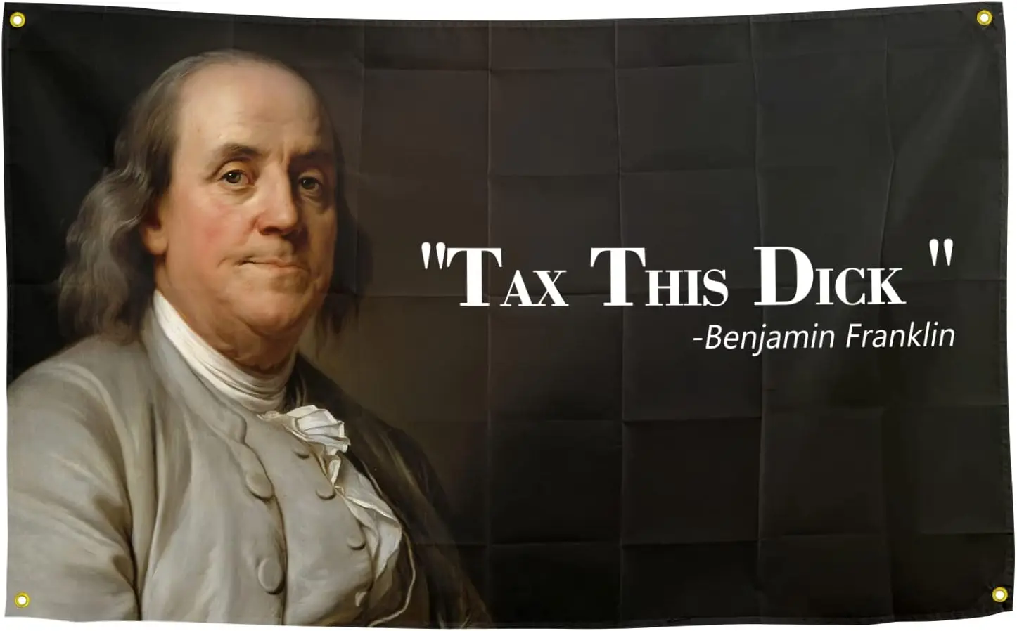 Benjamin Franklin Tax This Dick Funny Flags For 3X5 Feet College Dorm Room Decor Man Cave Frat Wall Indoor Outdoor Flag
