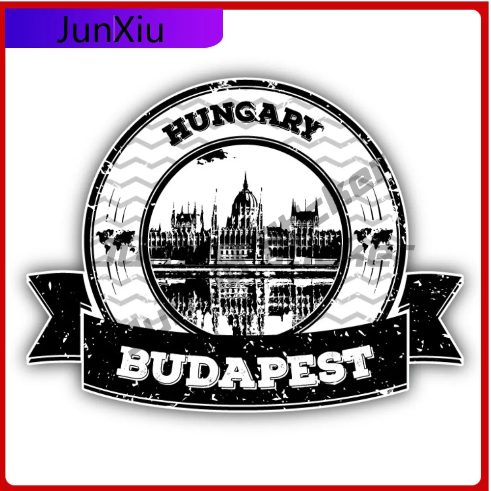 

Budapest Hungary Creative Sticker Stamp Travel Car Decal Bumper Stickers For Laptops Anime Style Car Use Waterproof Vinyl Dec