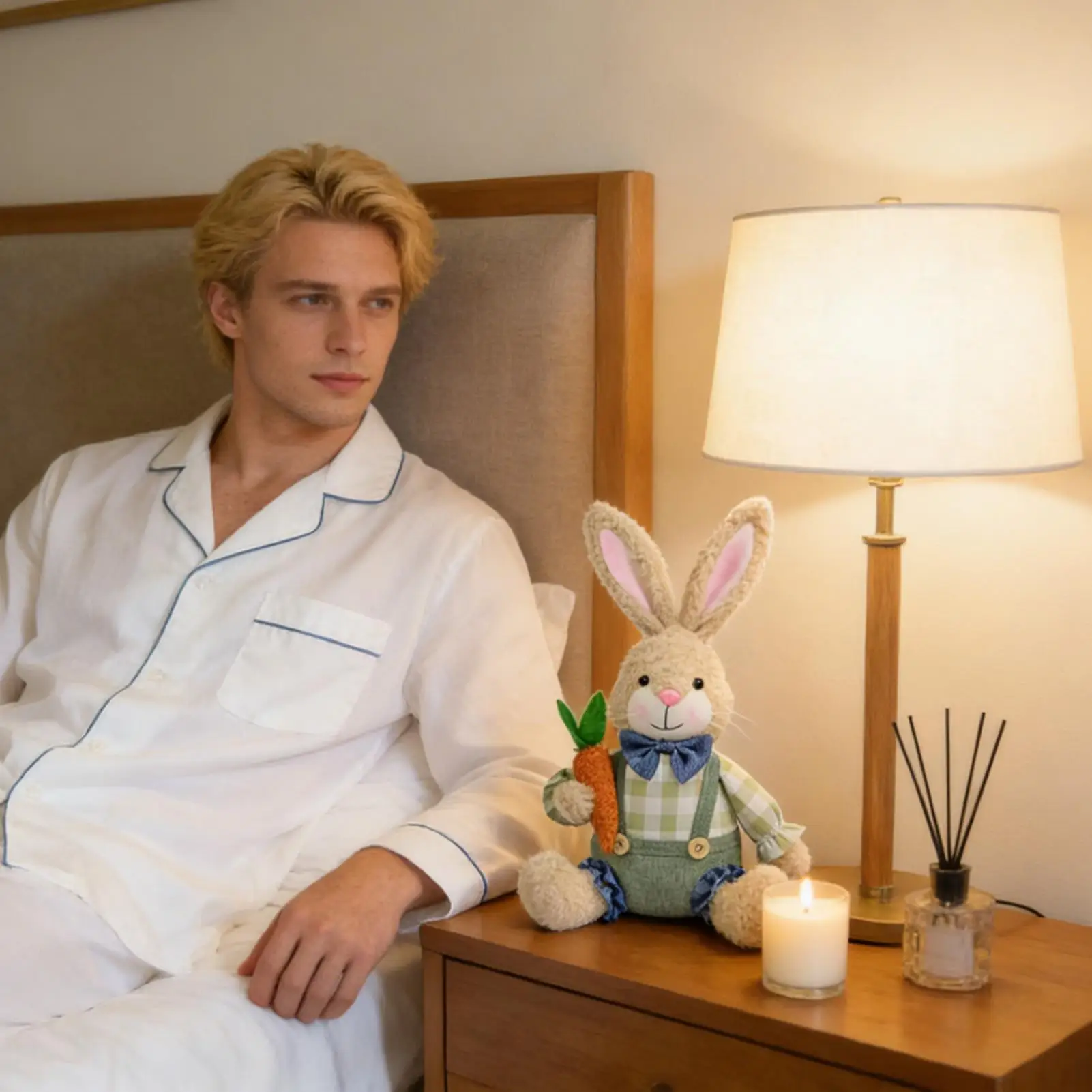 

Easter Cute Plush Toy Stuffed Toy Rabbit Doll Babies Sleeping Companion CutePlush Long Ear Rabbit Doll Children Gift