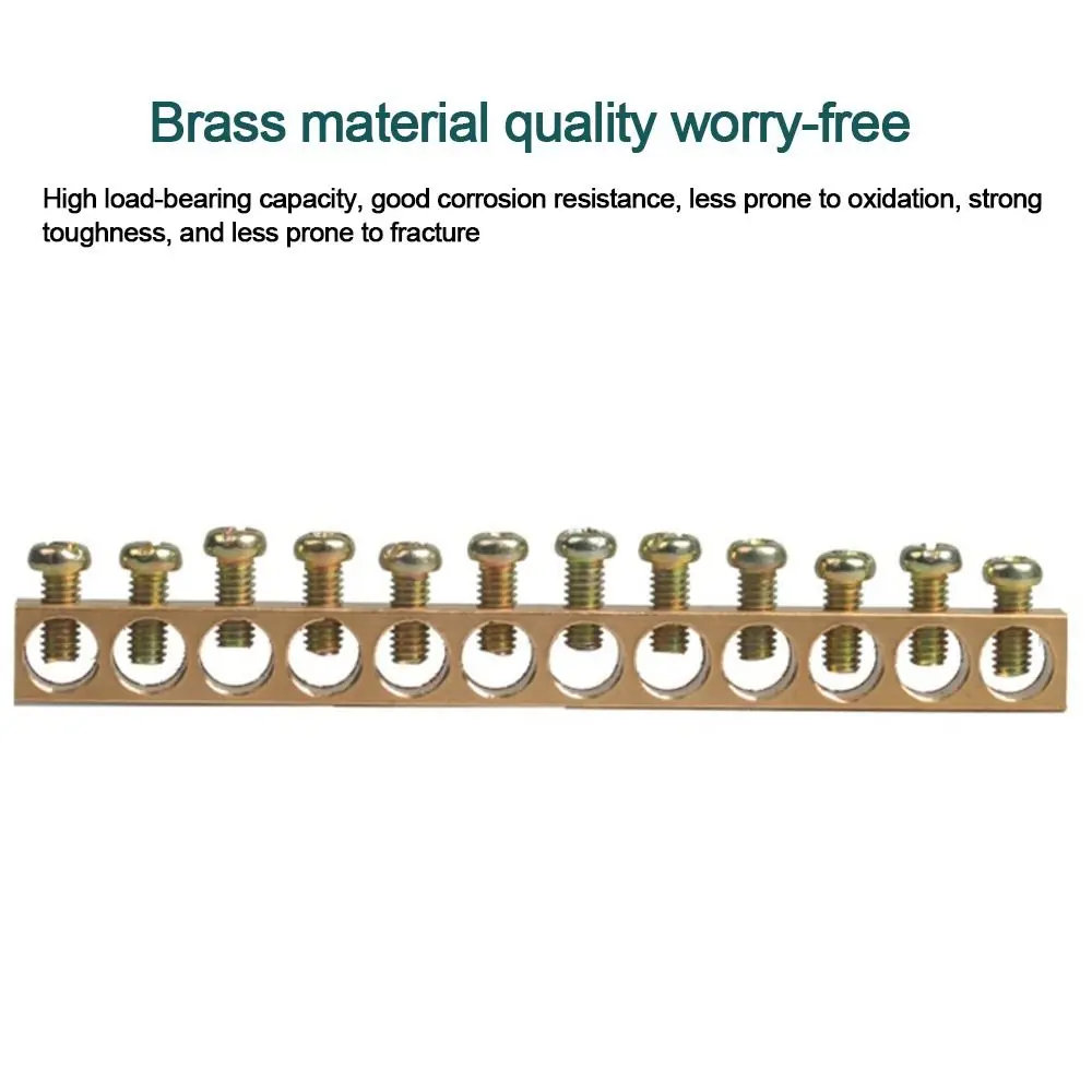 Copper Bar Terminal Brass Zero Row Multi-specification With Hole Screw Brass Terminal Block Grounding Terminal Block Electrical
