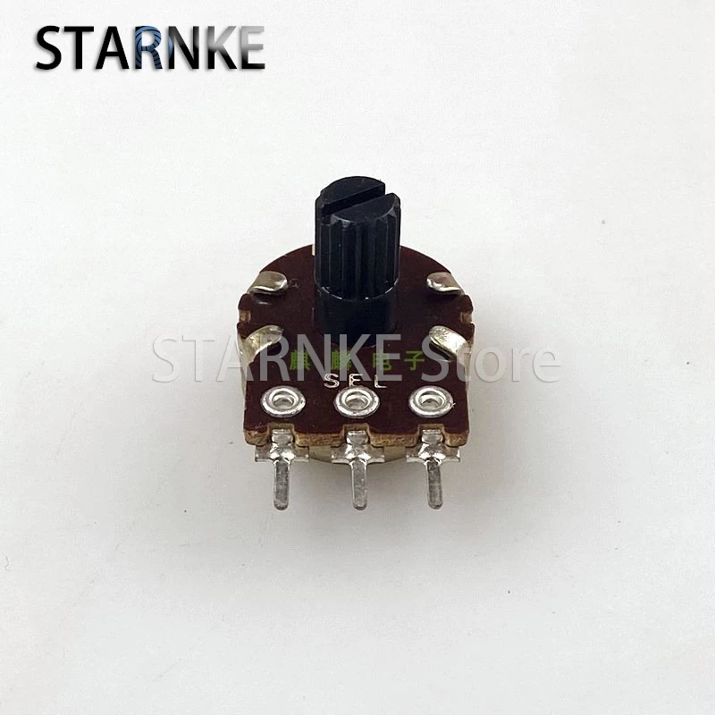 2PCS R161 3-Pin Single Potentiometer B250K Speaker Amplifier Volume Adjustment Handle Length 11MM