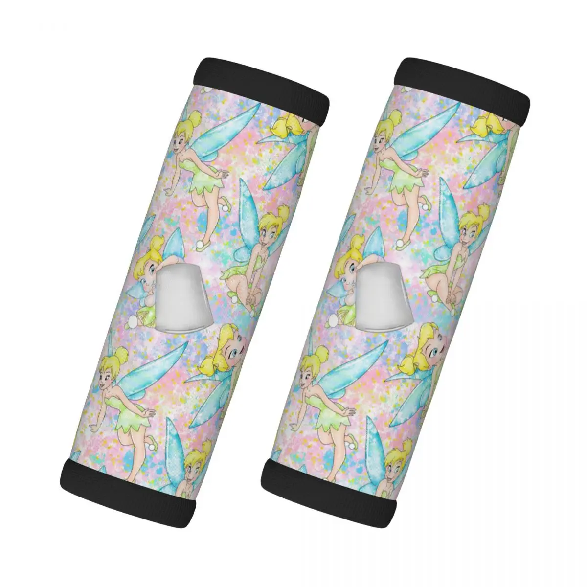 

Custom Tinker Bell Cute Cartoon 2 Pcs Luggage Handle Wrap Soft Grip Handle Cover Comfortable Neoprene Suitcase Identifier Travel