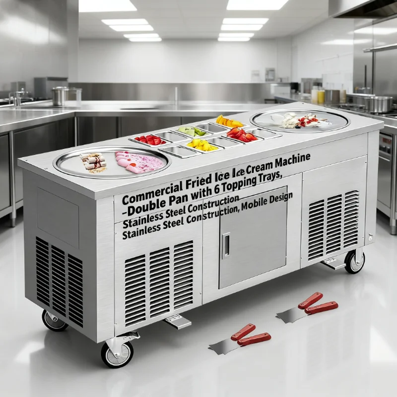 

Thai Deep Fried Frozen Yogurt Machine Frying Pan Stir Frying Ice Machine Commercial Ice Cream Roll Machine