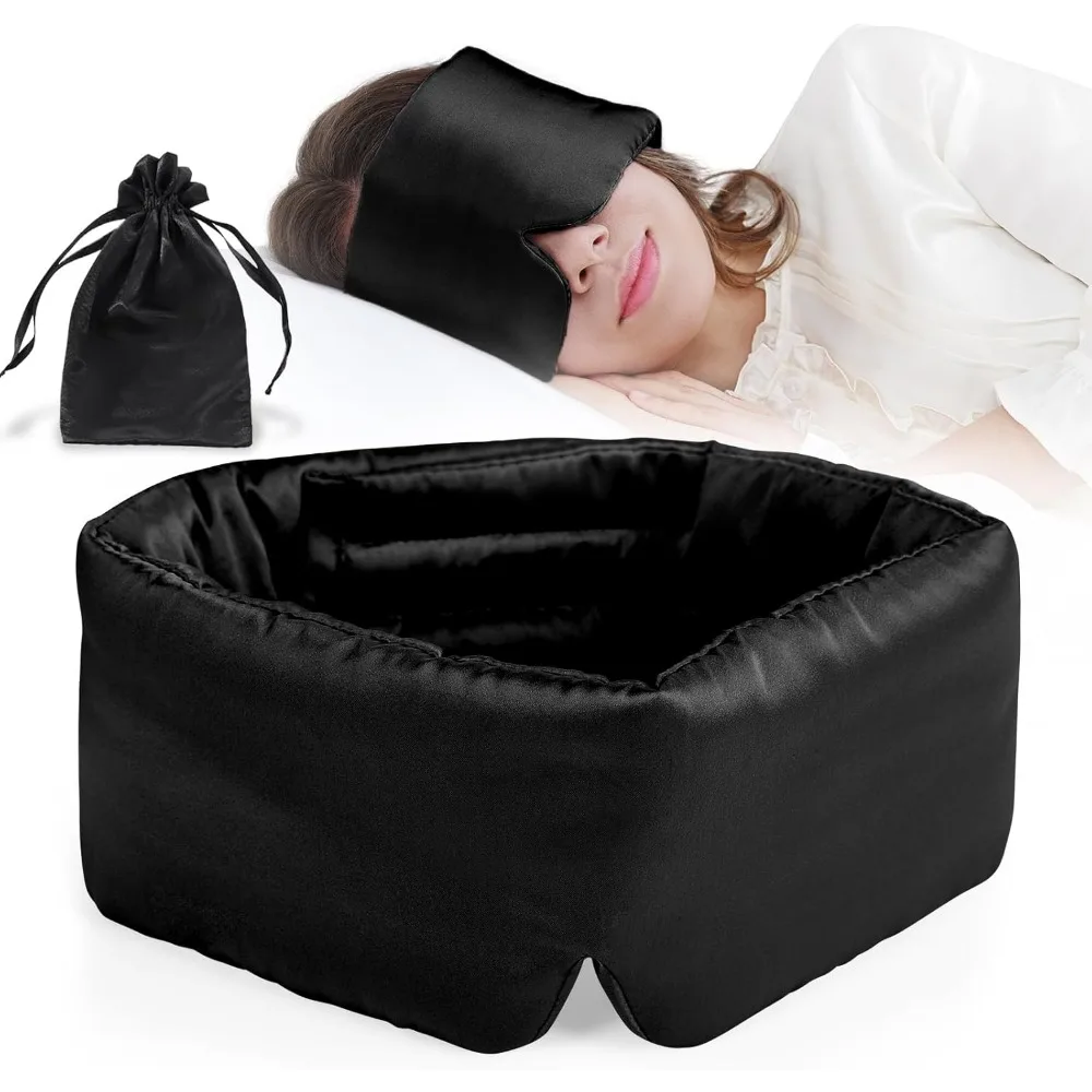 

Silk Sleep Mask, Comfortable Soft for Deep Sleeping, Blackout Effect, Adjustable Length, Eye Masks for Sleep Women and Man