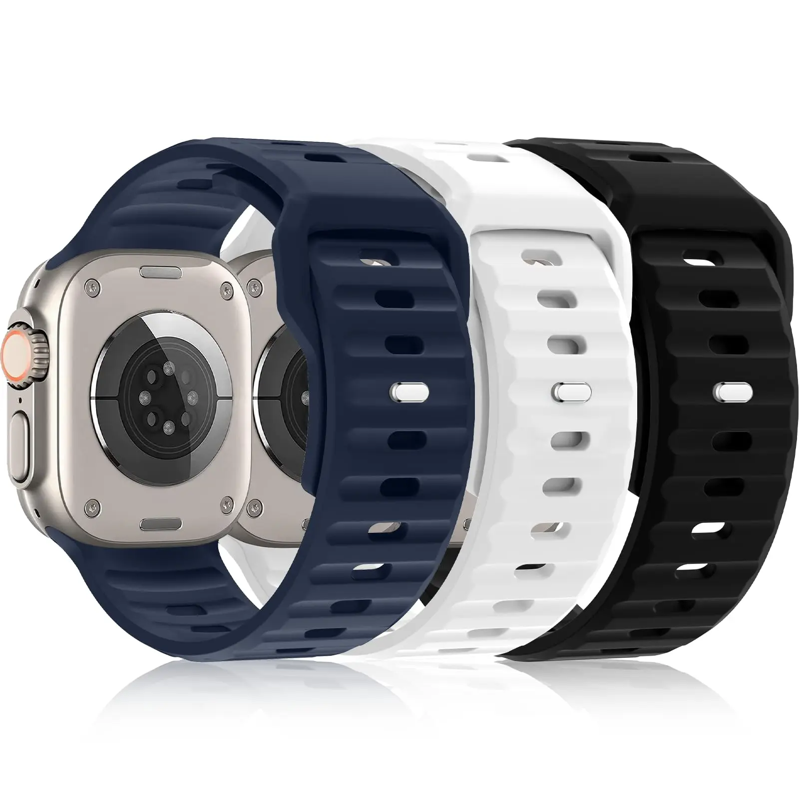 Pulseira de Silicone Ajustável para Apple Watch, Sport Band, Ultra Strap, 46mm, 49mm, 41mm, 45mm, 44mm, 40mm, 42mm, 5, iWatch Series 10, SE, 9, 8, 7, 6, 5