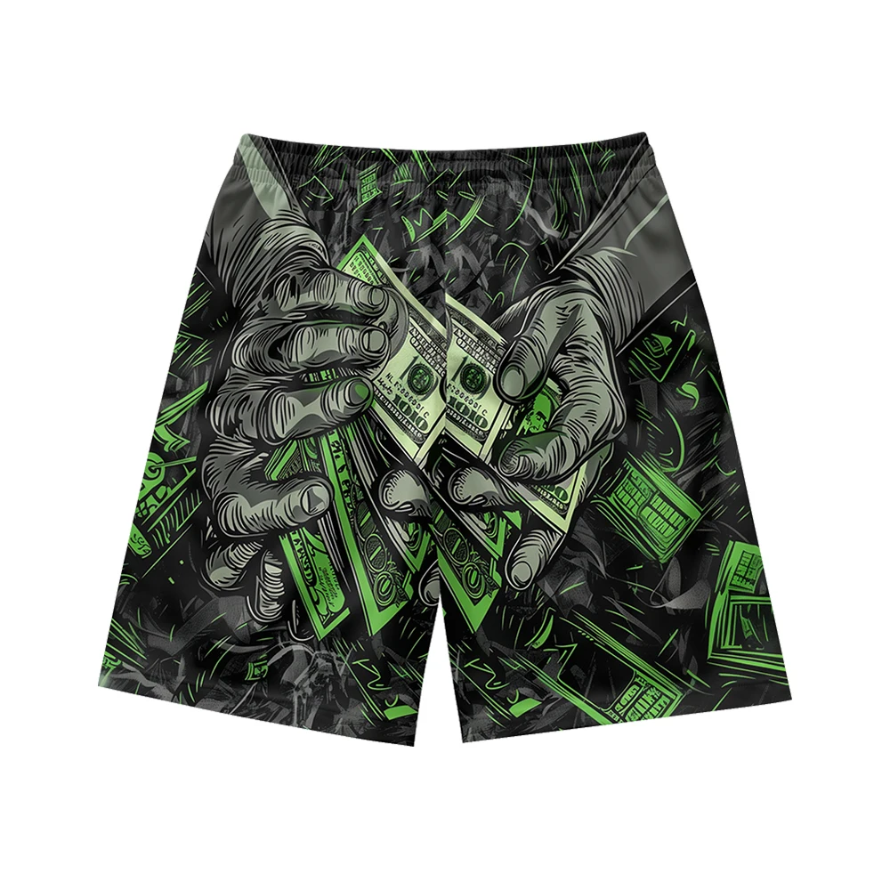 100% Polyester All Over Printing Custom Men's Shorts Summer Men Anime Shorts pantalones casuales cash print