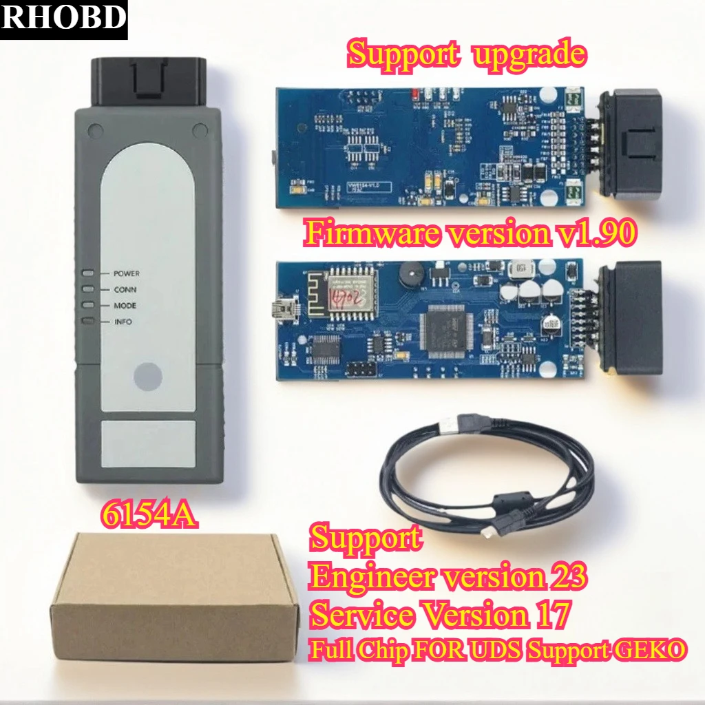 

NEW OKI ForVAS6154 Firmware Version 1.9 Can Upgraded WIN10 forVAG OBD2 WIFI Car Fault Diagnosis Tool Full Chip UDS Support GEKO