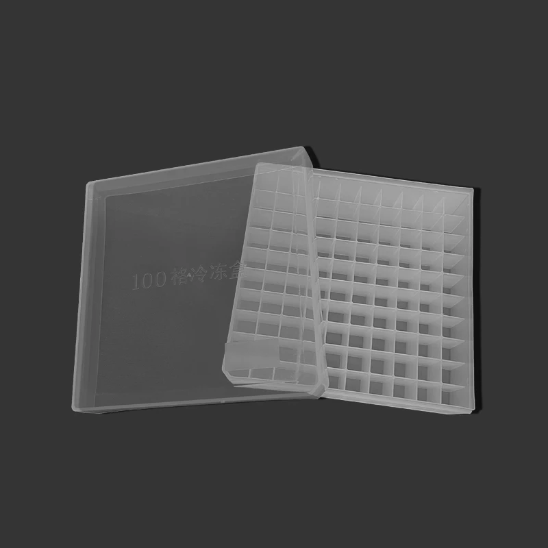 100 Holes Lab Freezing Tube Plastic Storage Box For 1.5ml/2ml plastic Refrigerating Tube